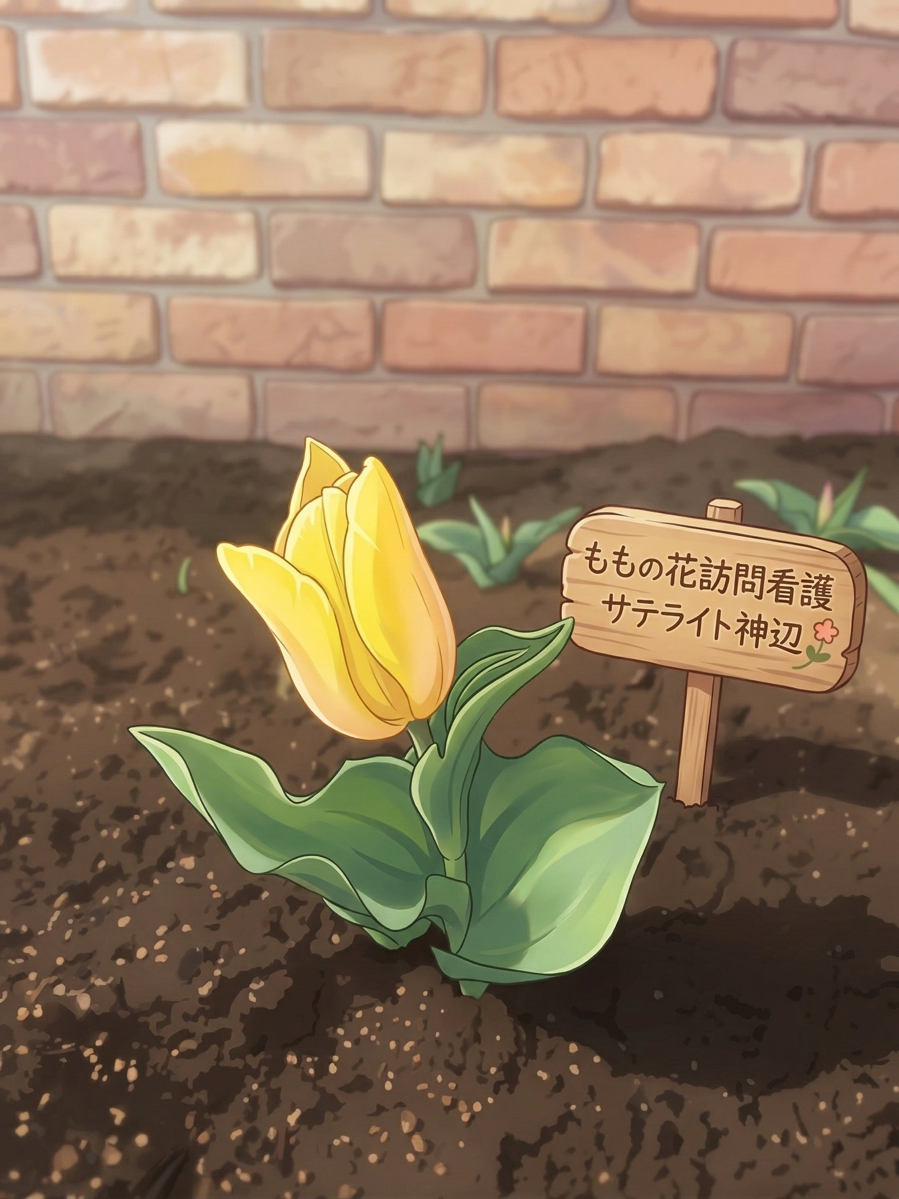 🌷サテライト神辺🌷の花壇に、春が来ました」の画像