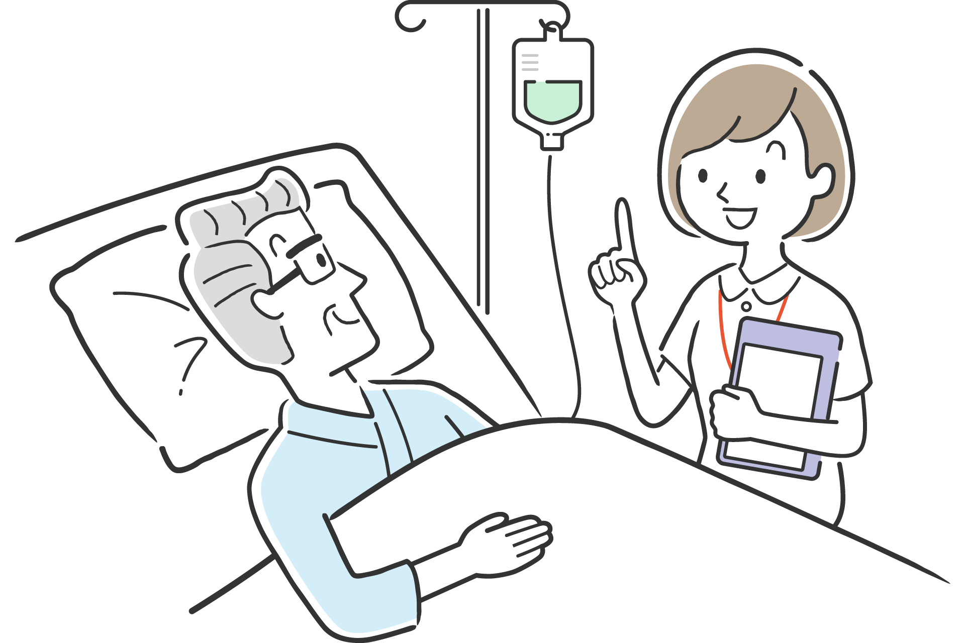 病状の観察のイメージイラスト