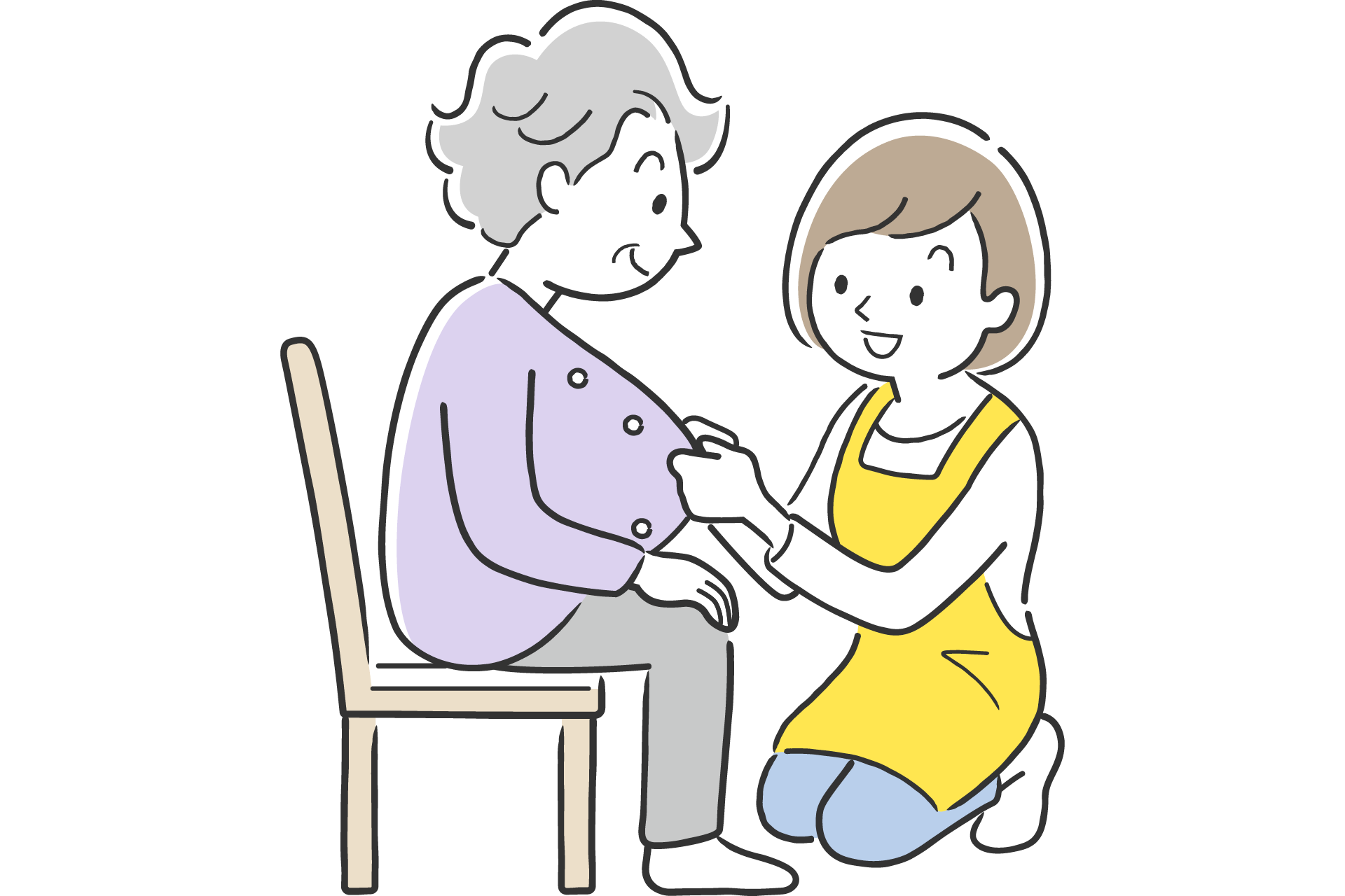 認知症・精神障害のケアのイメージイラスト